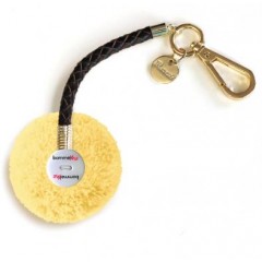 Bommelz - Farbe Dunkelbraun - Bommelfarbe Hellgelb