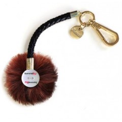 Bommelz - Farbe Schwarz - Bommelfarbe Fakefur Rostrot xsoft